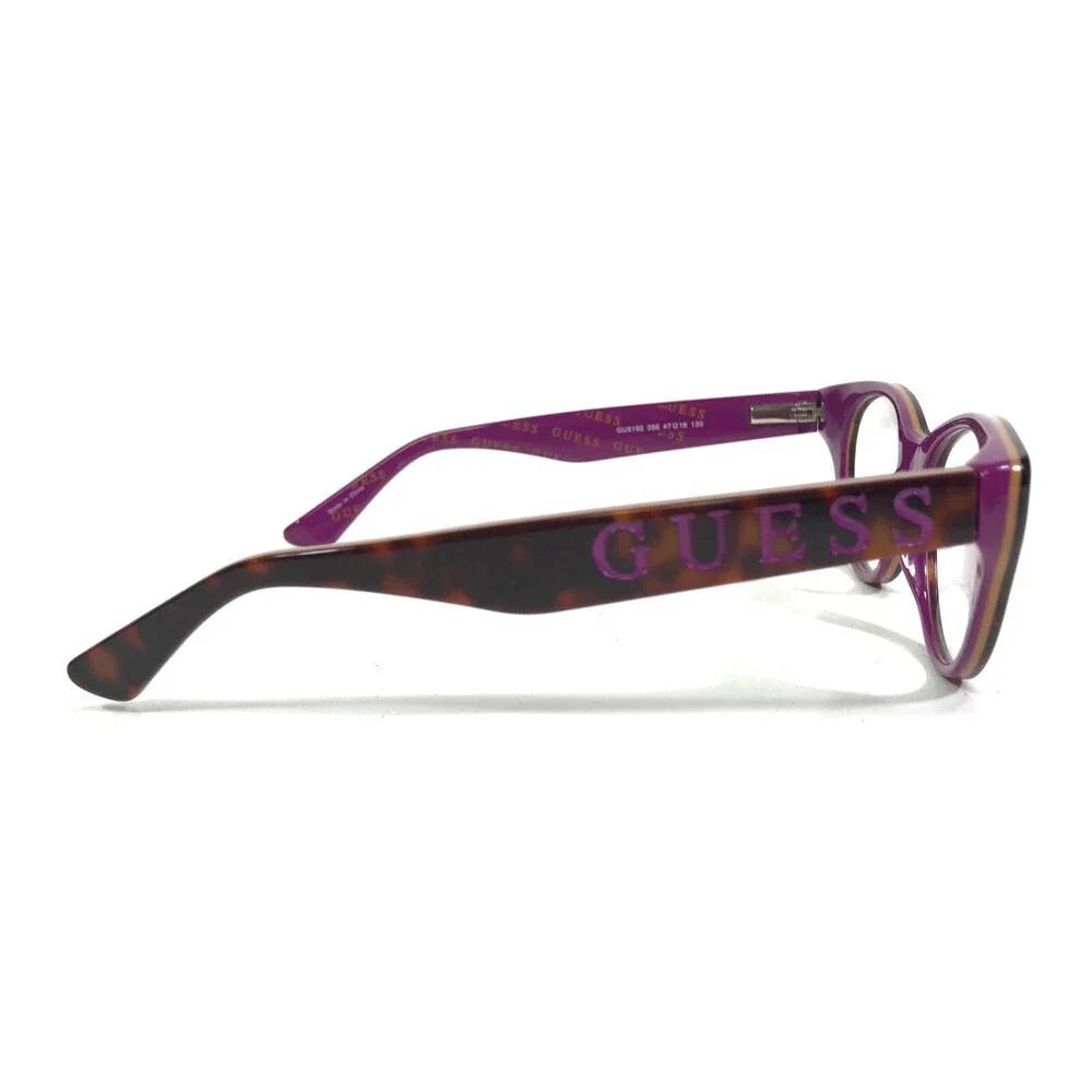 Guess Eyeglasses Frames GU9192 056 Purple Tortoise Cat Eye Round 47-16-130